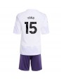 Billige Manchester United Leny Yoro #15 Bortedraktsett Barn 2025-26 Kortermet (+ Korte bukser)